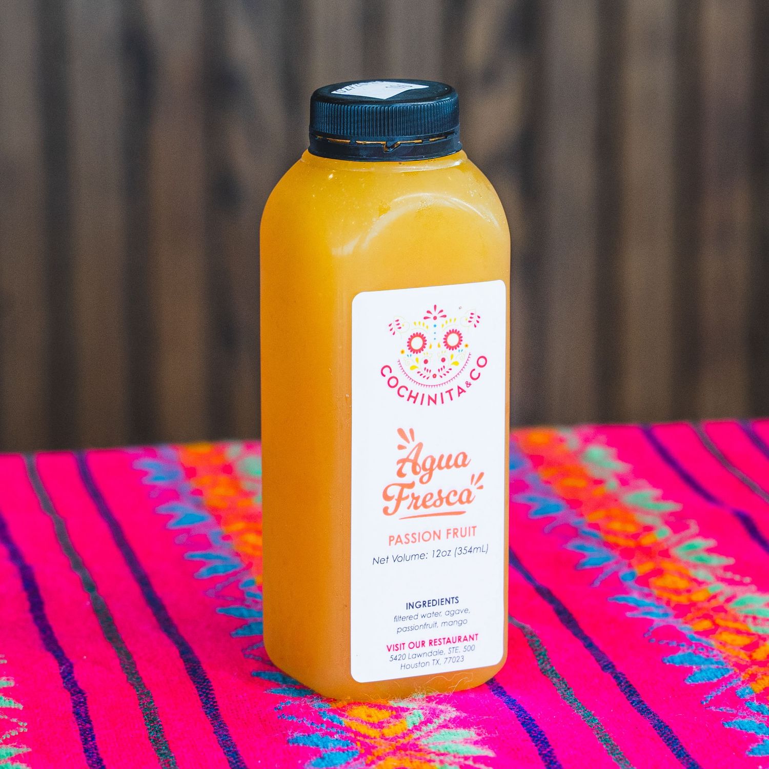 Agua Fresca - Various - 12 oz. - Cochinita &amp; Co., Flavor: Passion Fruit Mango