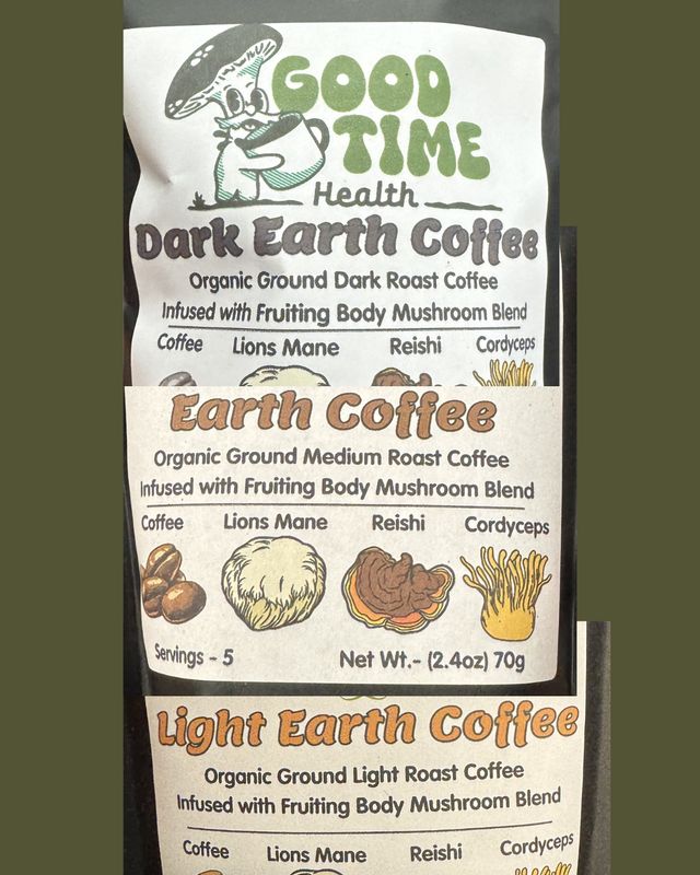 Mushroom Earth Coffee - 2.4 oz - Good Time Health