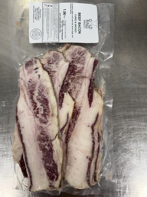 Beef Bacon Cured &amp; Smoked- PER PIECE - Gold Ring Wagyu