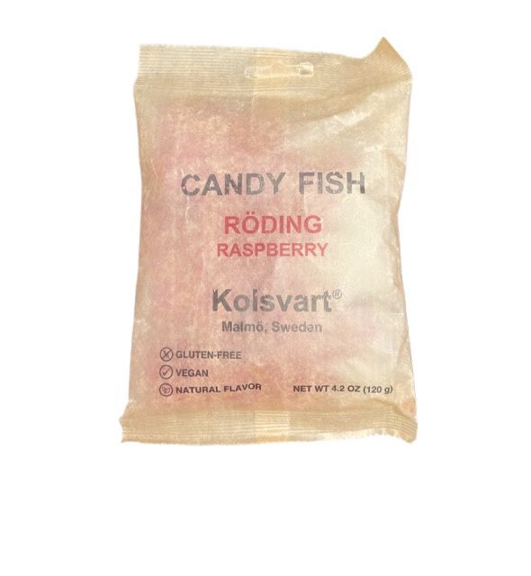 Raspberry Candy Fish 4.2 oz Kolsvart