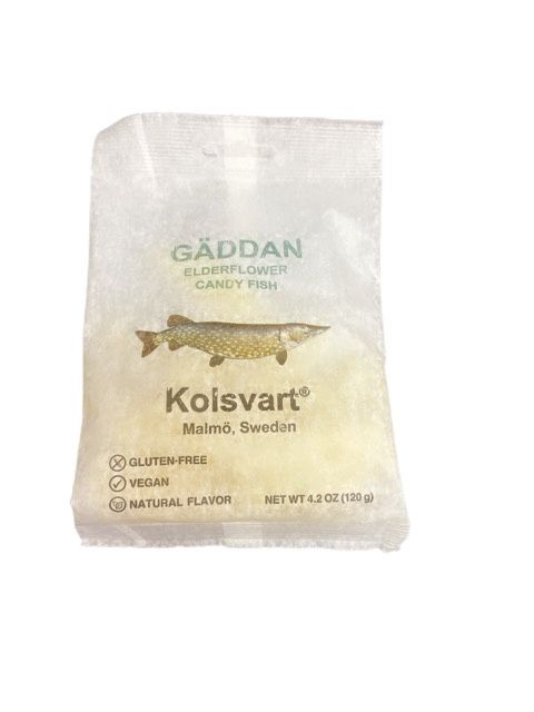 Elderflower Candy Fish 4.2 oz Kolsvart