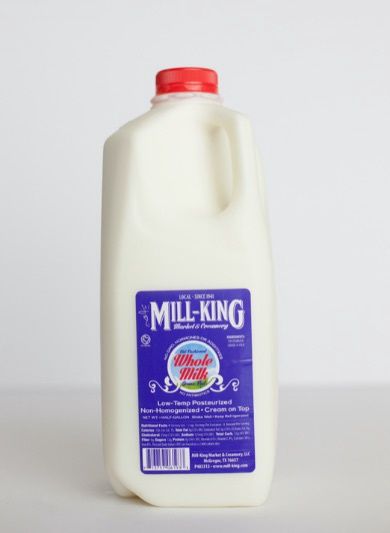 Whole Milk - Mill King, Size: 1/2 gallon