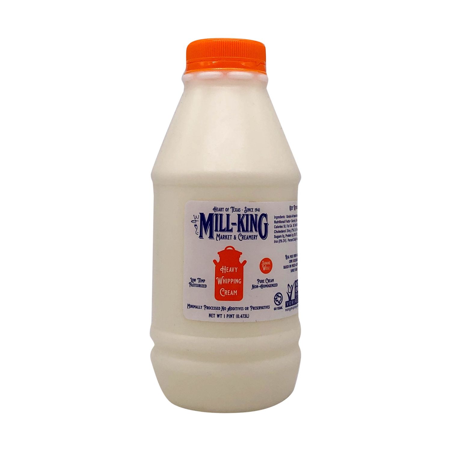 Heavy Whipping Cream - Mill King, Size: Pint