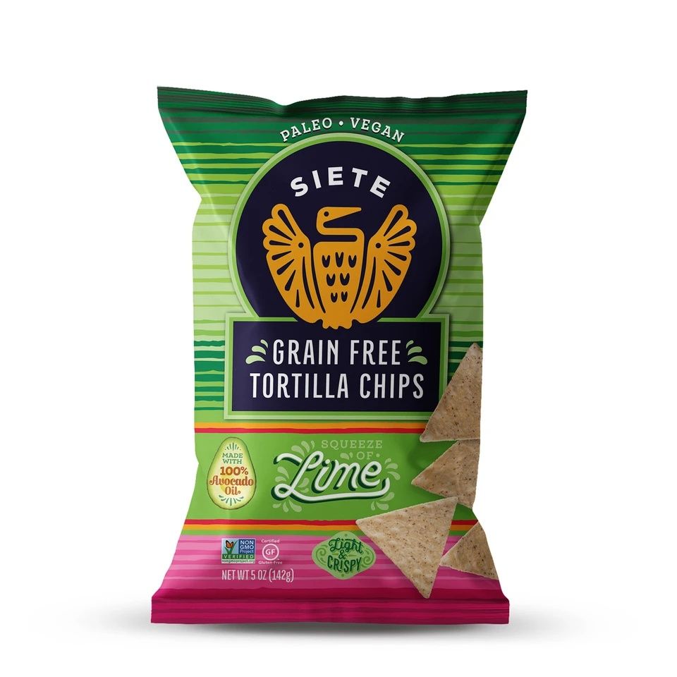 Grain-Free Tortilla Chips - Siete Foods, Flavor: Lime - 5 oz