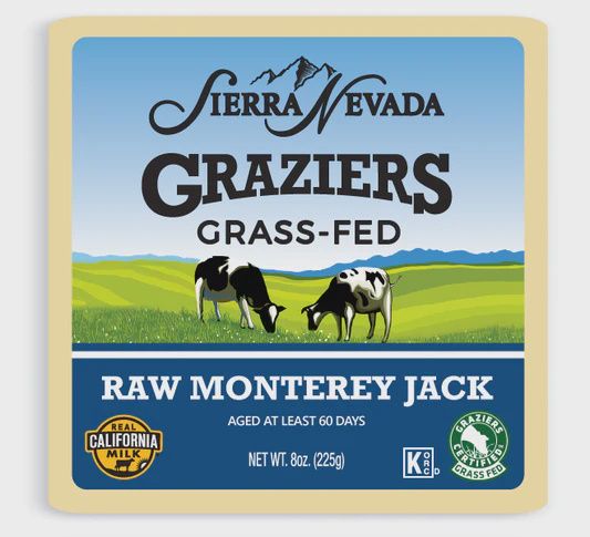 Monterey Jack - Sierra Nevada -  Graziers Raw Grass-Fed - 8 oz