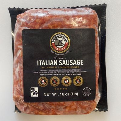 Pork Italian Sausage PER EACH  Berkwood Farms 1 lb