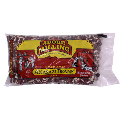 Adobe Anasazi Beans, 1lb Burlap