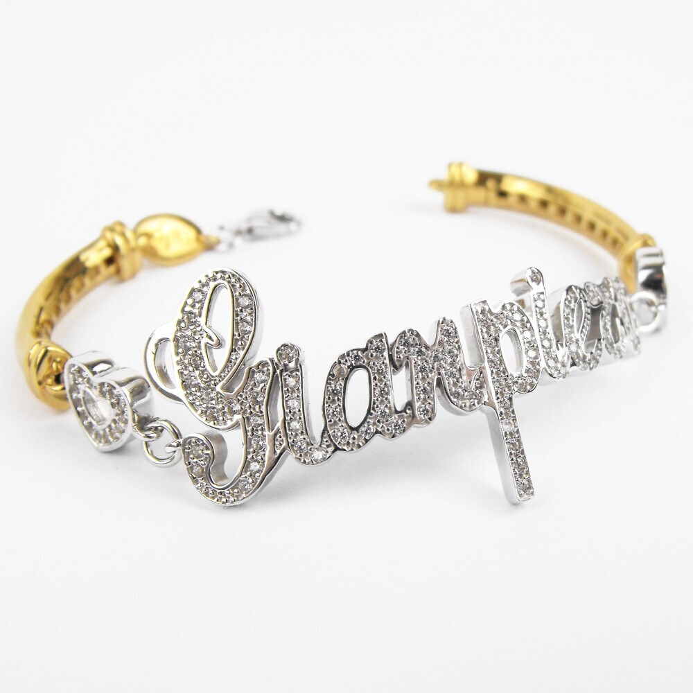Bracciale nome in corsivo