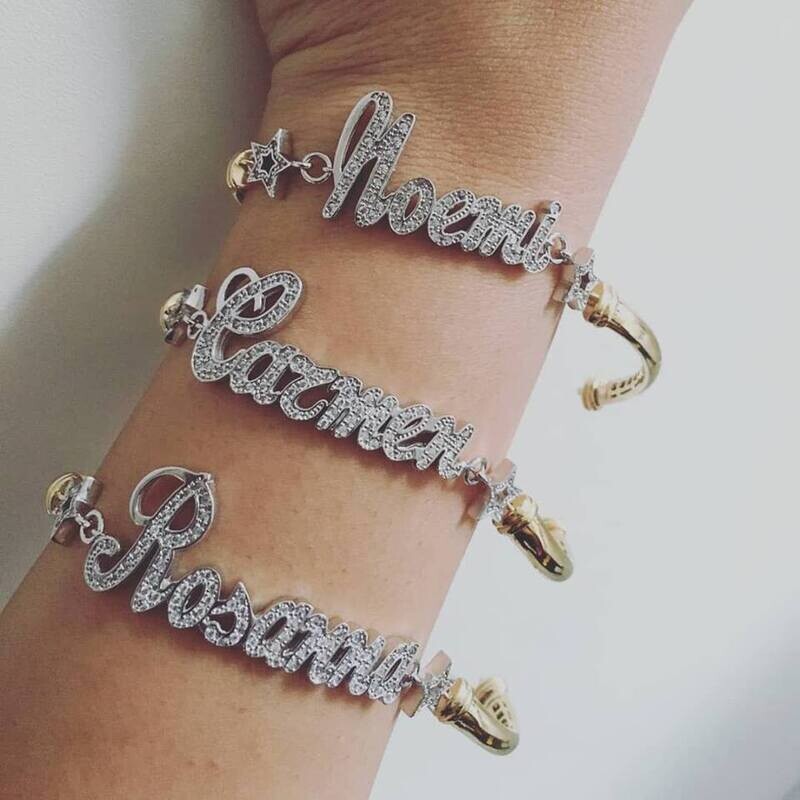 Bracciale nome in corsivo