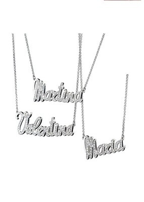 Collana con nome corsivo