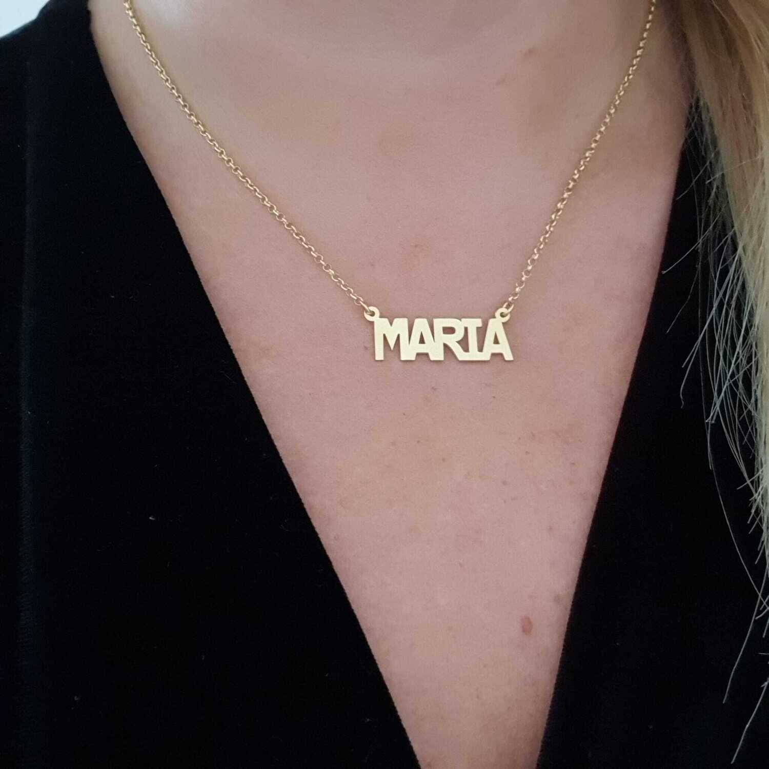 Collana con nome liscia
