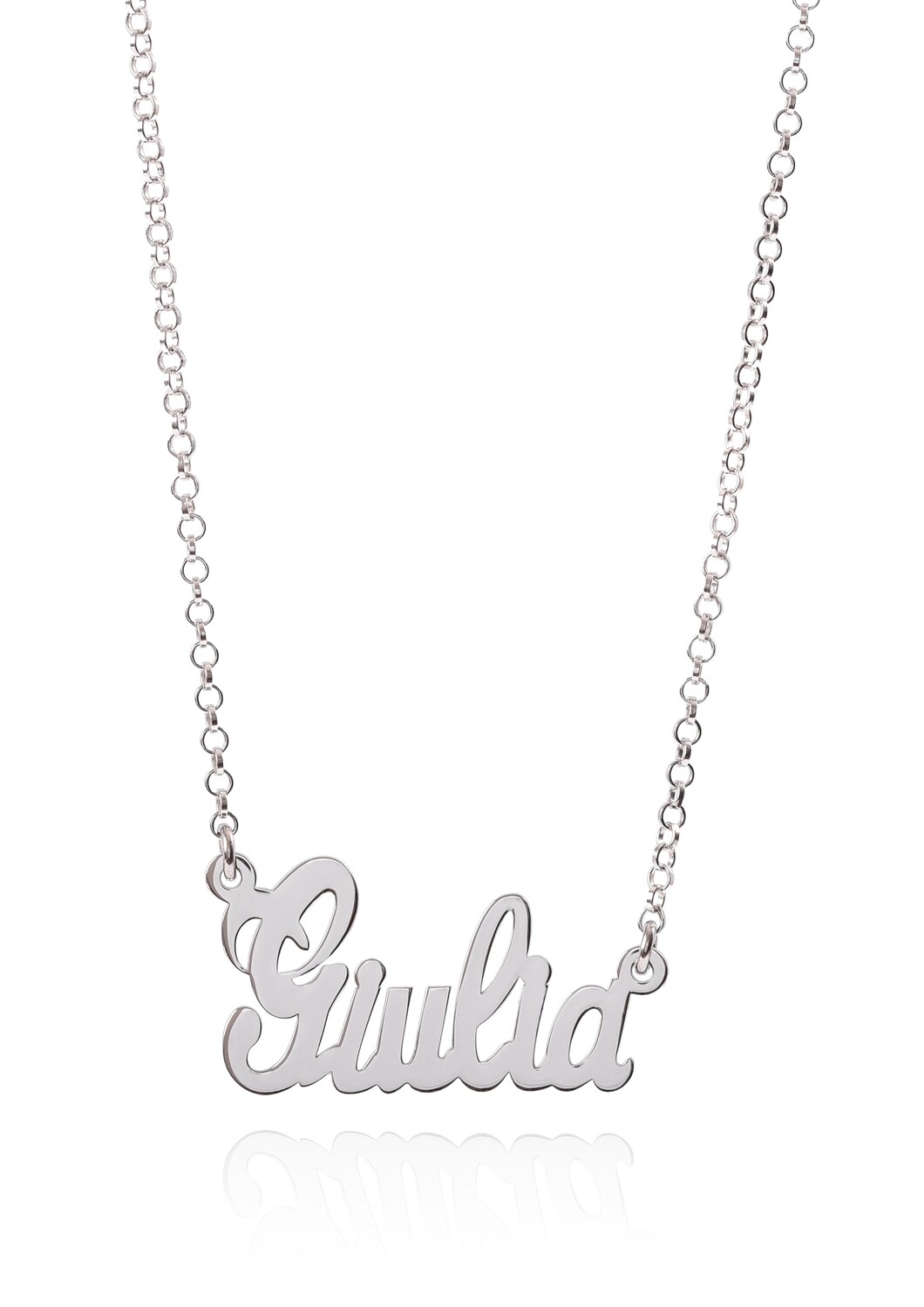 ​Collana con nome corsivo liscia