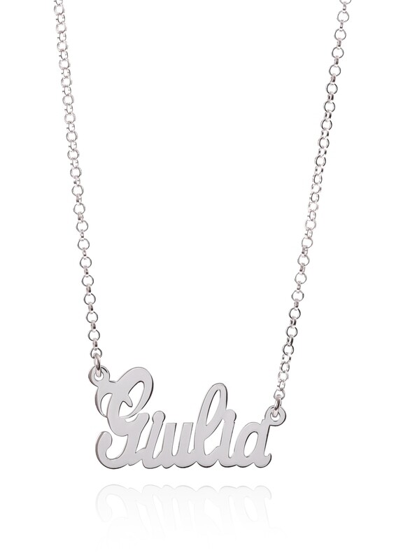 ​Collana con nome corsivo liscia