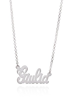 ​Collana con nome corsivo liscia