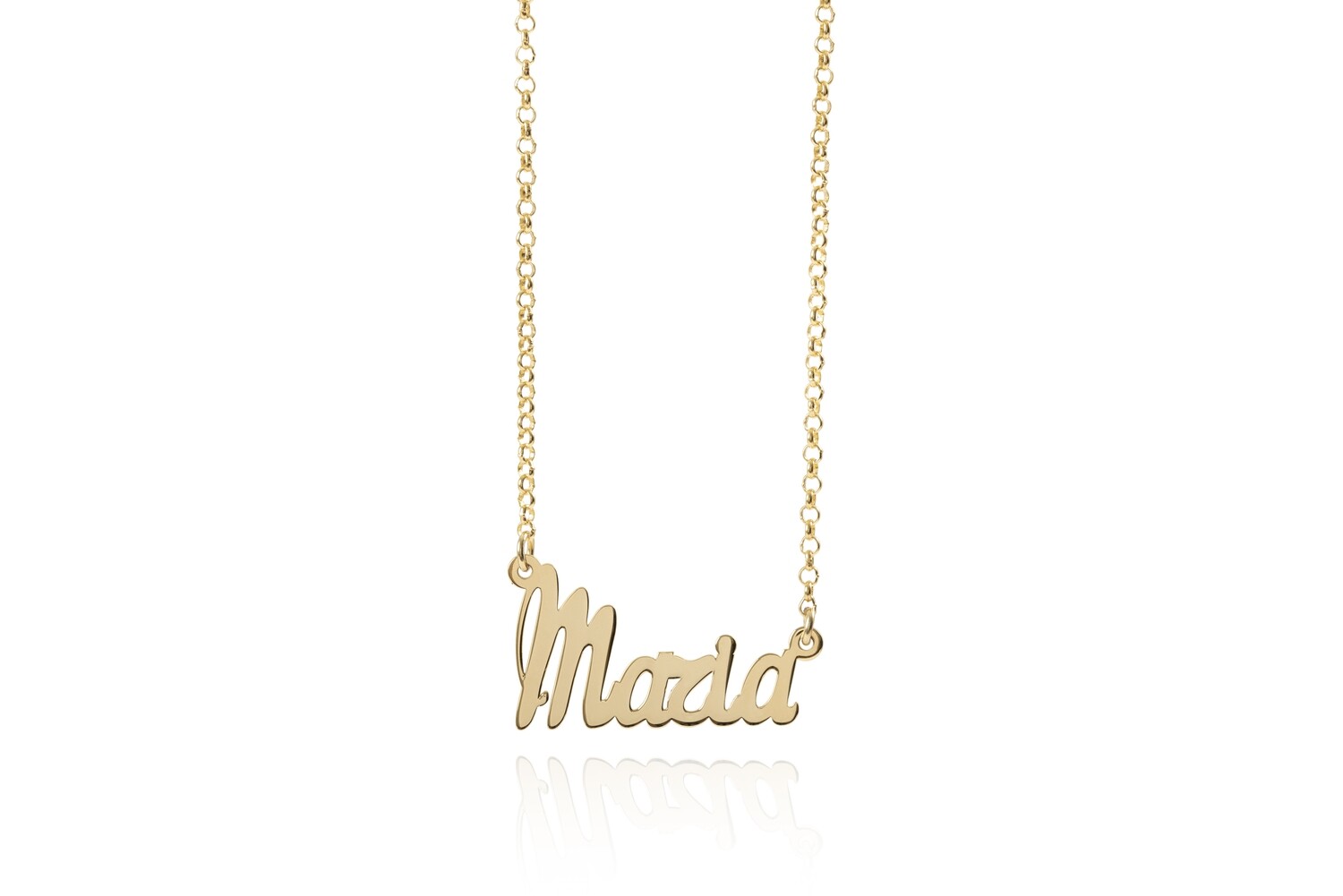 ​Collana con nome corsivo liscia