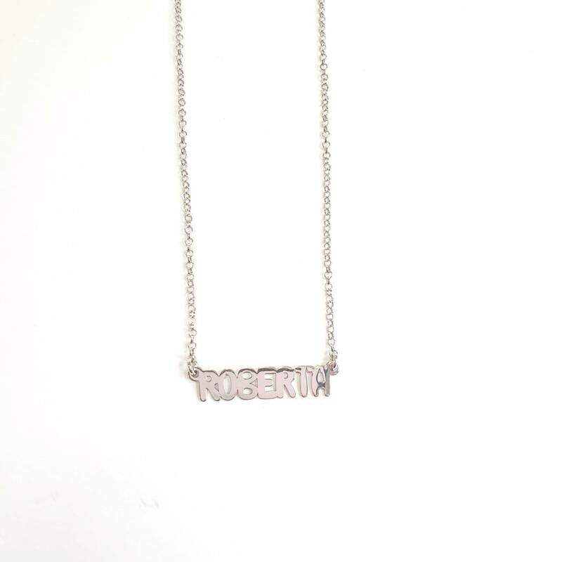 Collana con nome liscia Piccola