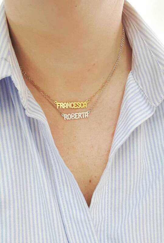 Collana con nome liscia Piccola