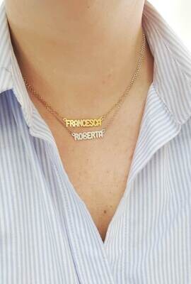 Collana con nome liscia Piccola