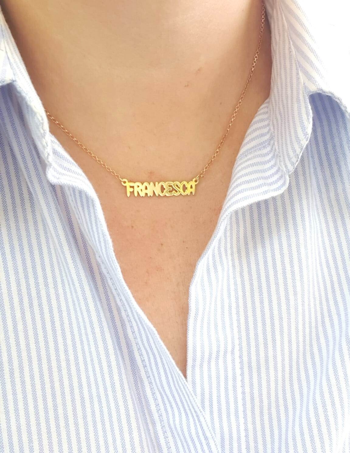 Collana con nome liscia Piccola