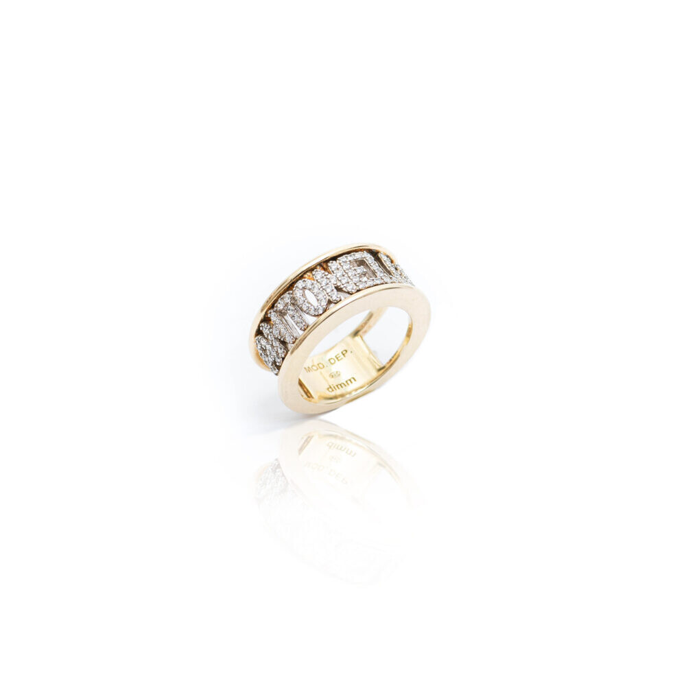 Anello con nome binario liscio