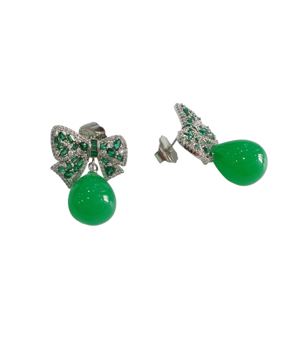 Orecchino Fiocco Verde