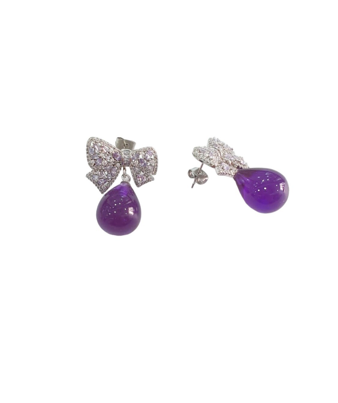 ​Orecchino Fiocco Viola