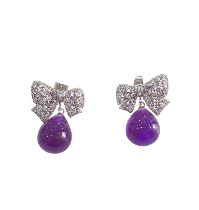 ​Orecchino Fiocco Viola