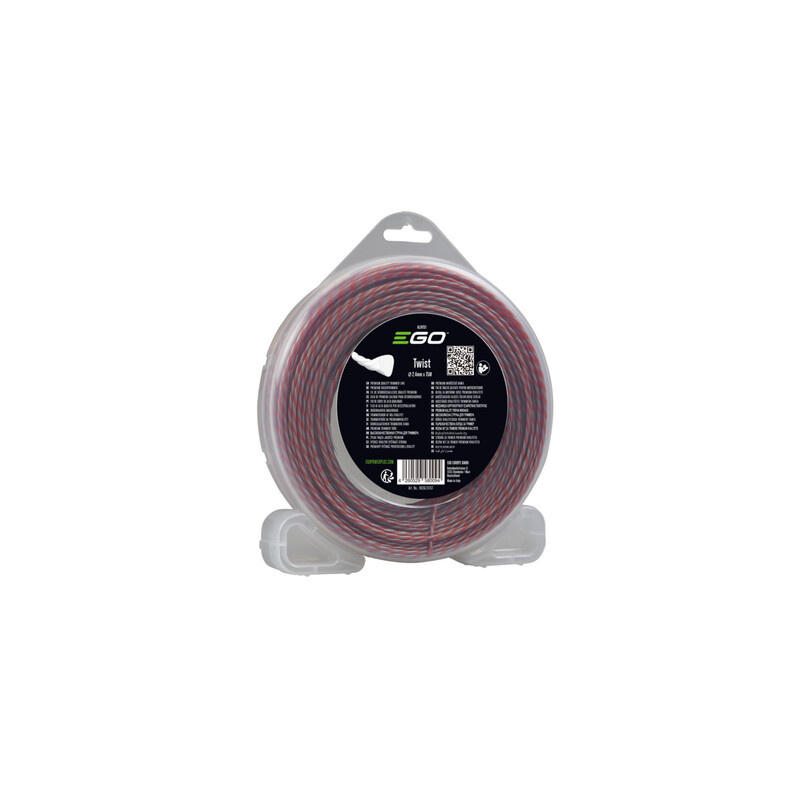EGO  AL2475T 2,4mm/75m gedrehter LOW NOISE Faden für Rasentrimmer mit 35-38cm Schnittbreite