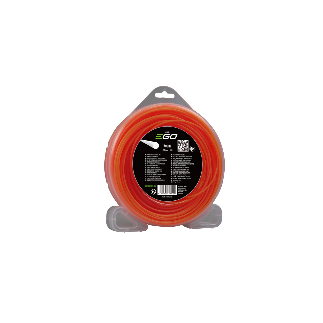 EGO AL2490R 2,4mm/90m Rundfaden für Rasentrimmer mit 35-38cm Schnittbreite