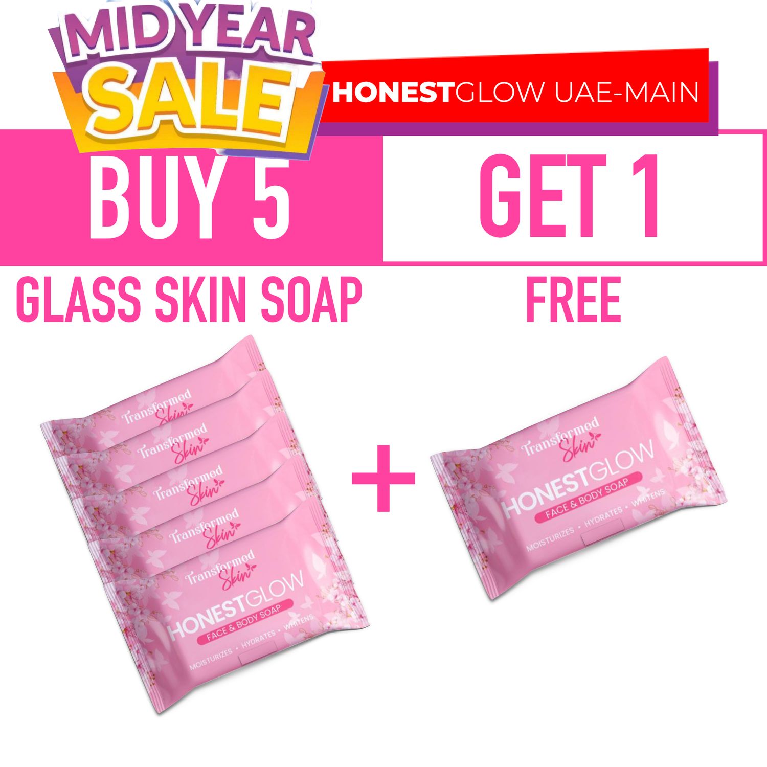 Buy 5+1 Free: Glass Skin Soaps 125g