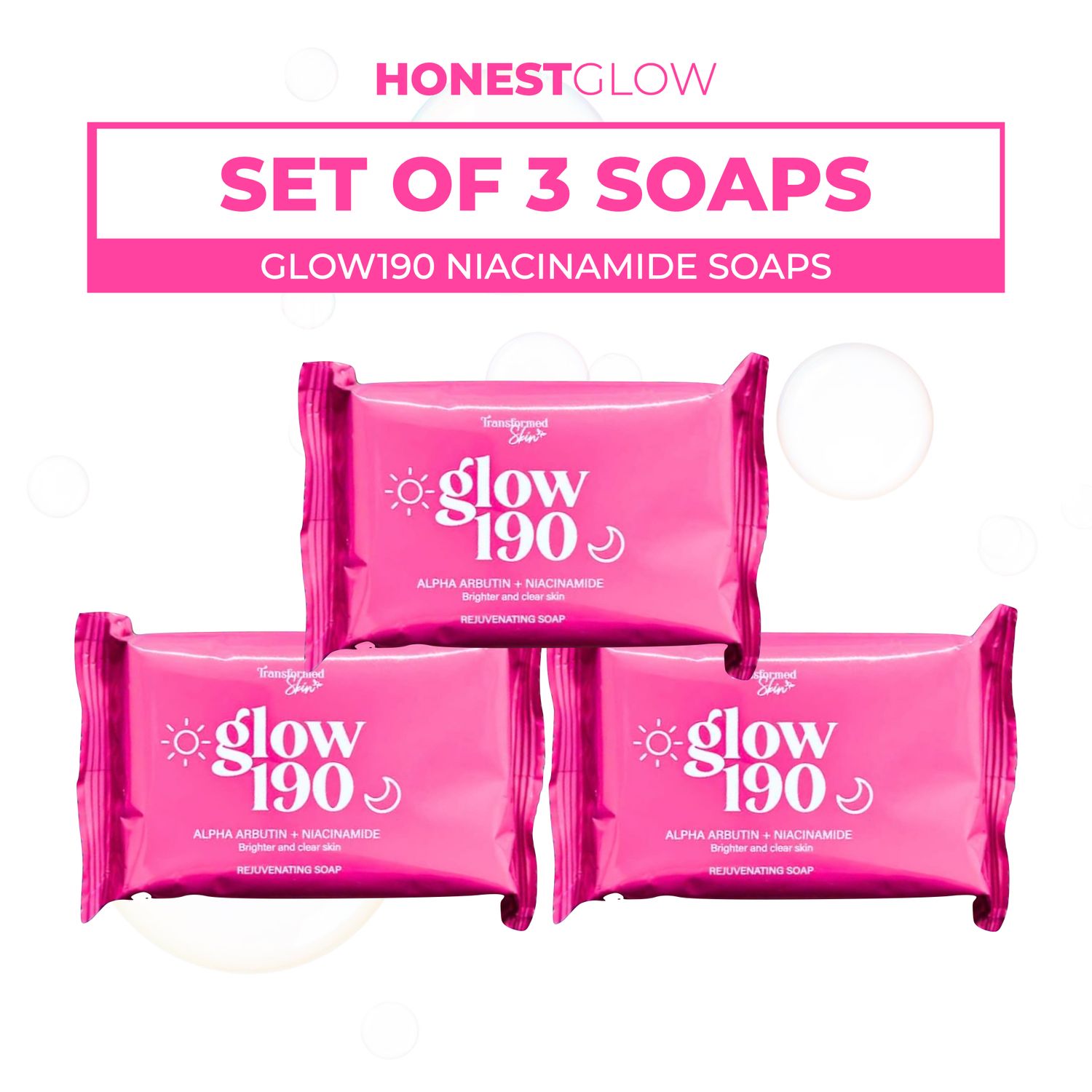 3pc Glow190 Niacinamide Soap
