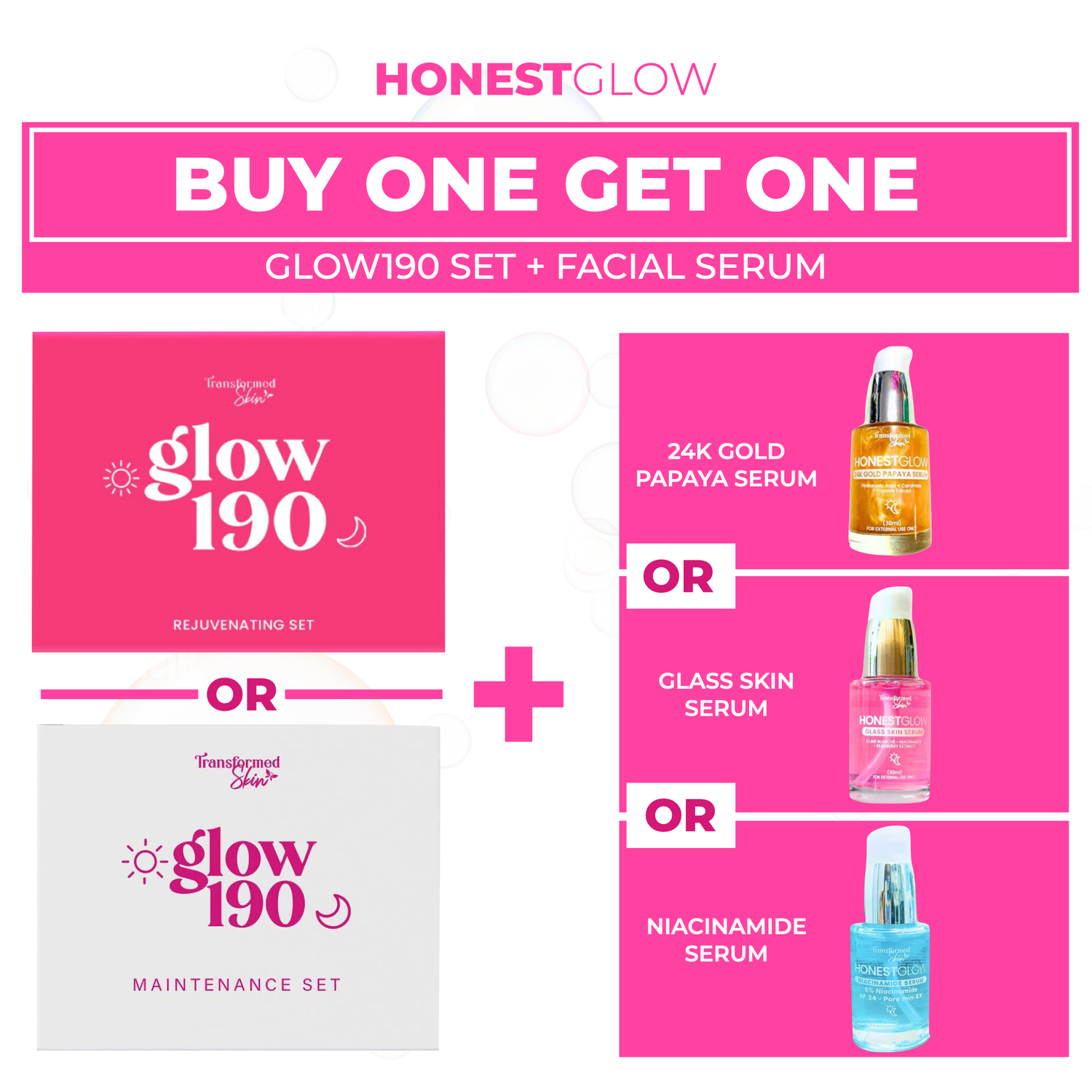 Buy 1 Get 1 Glow190 Set + Serum Bundle