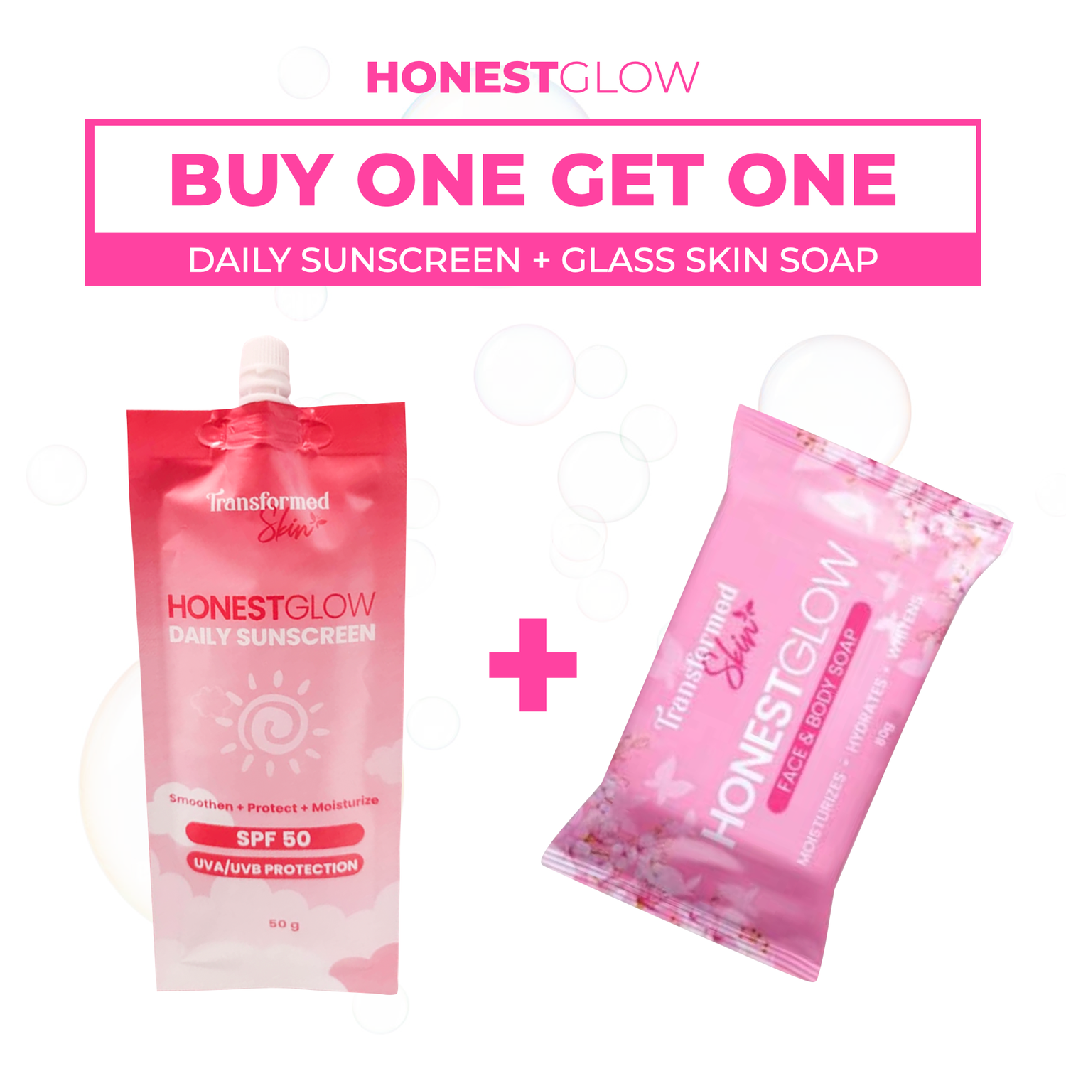 Daily Sunscreen 50g FREE PINK SOAP