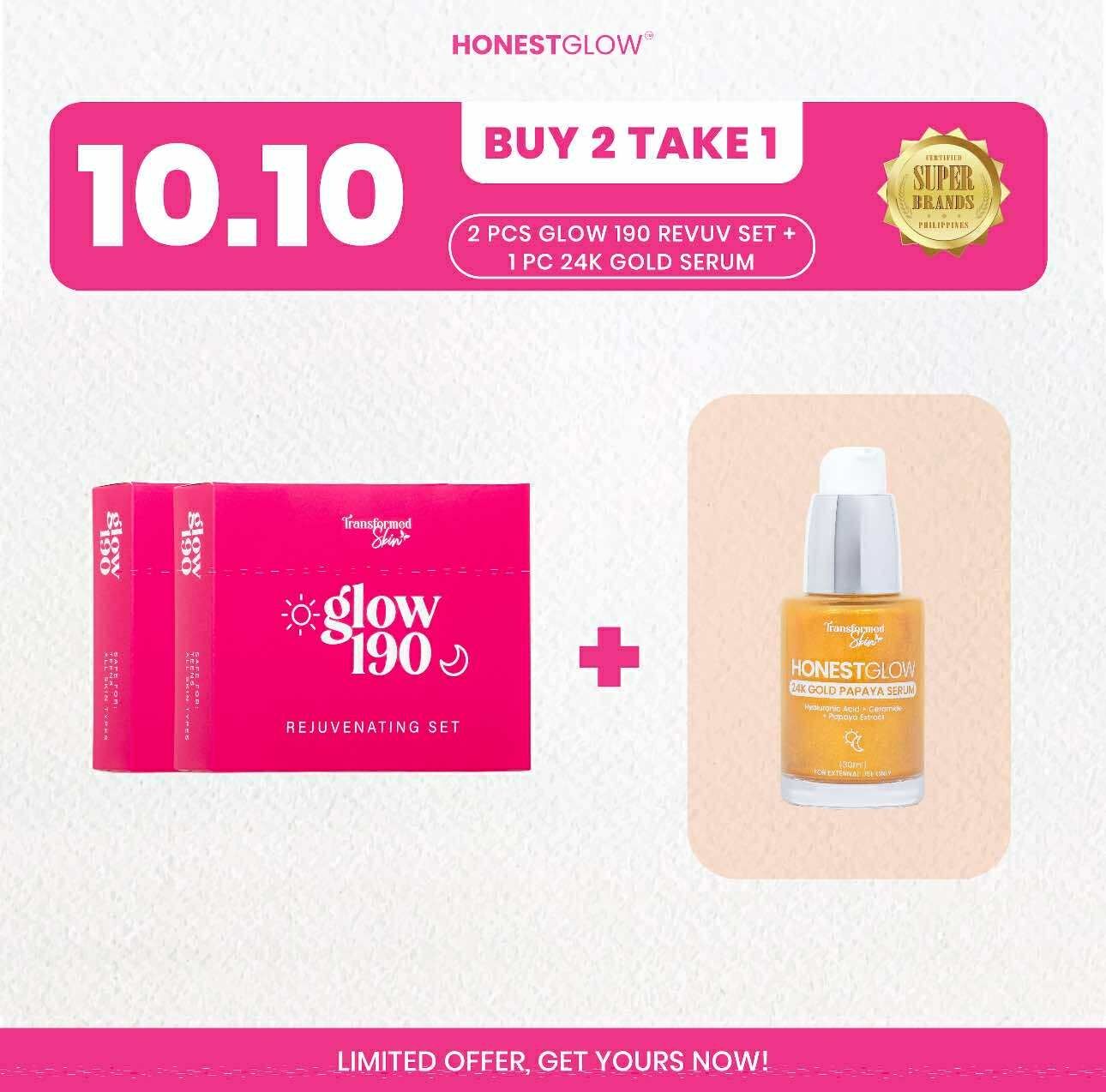 Buy 2 Glow 190 Rejuv, Get 1 Free Serum