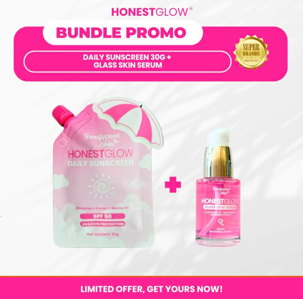Bundle: 1 Daily Sunacreen 30g + 1 Glass Skin Serum