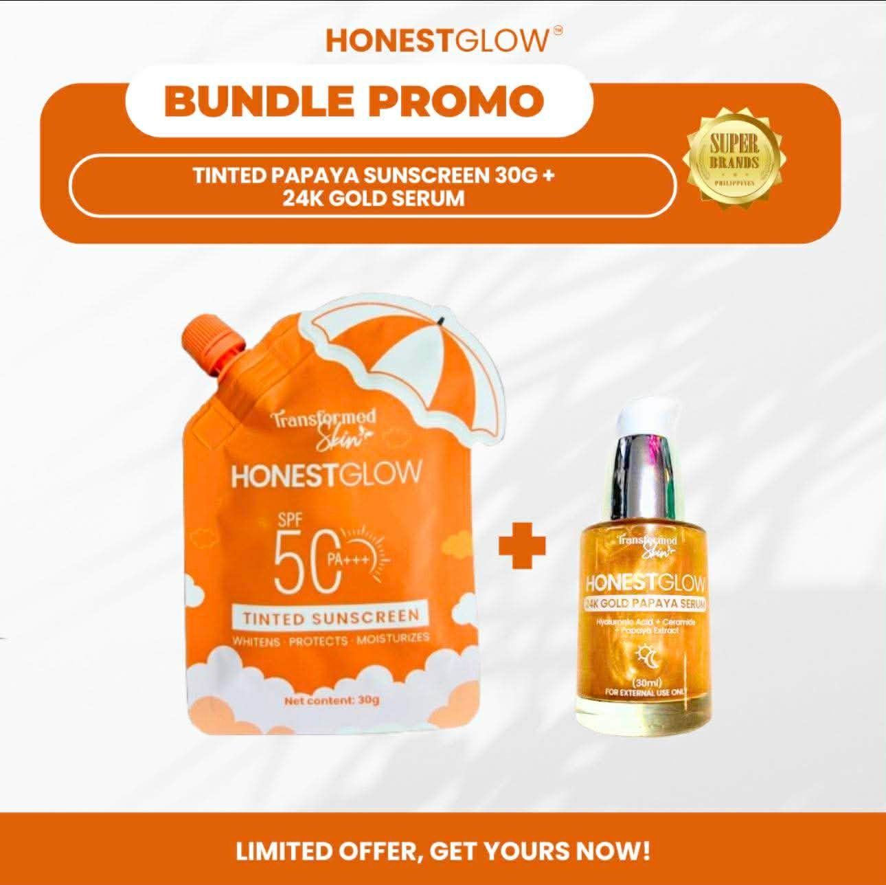 Bundle: 1 Tinted Sunscreen + 1 Gold Serum