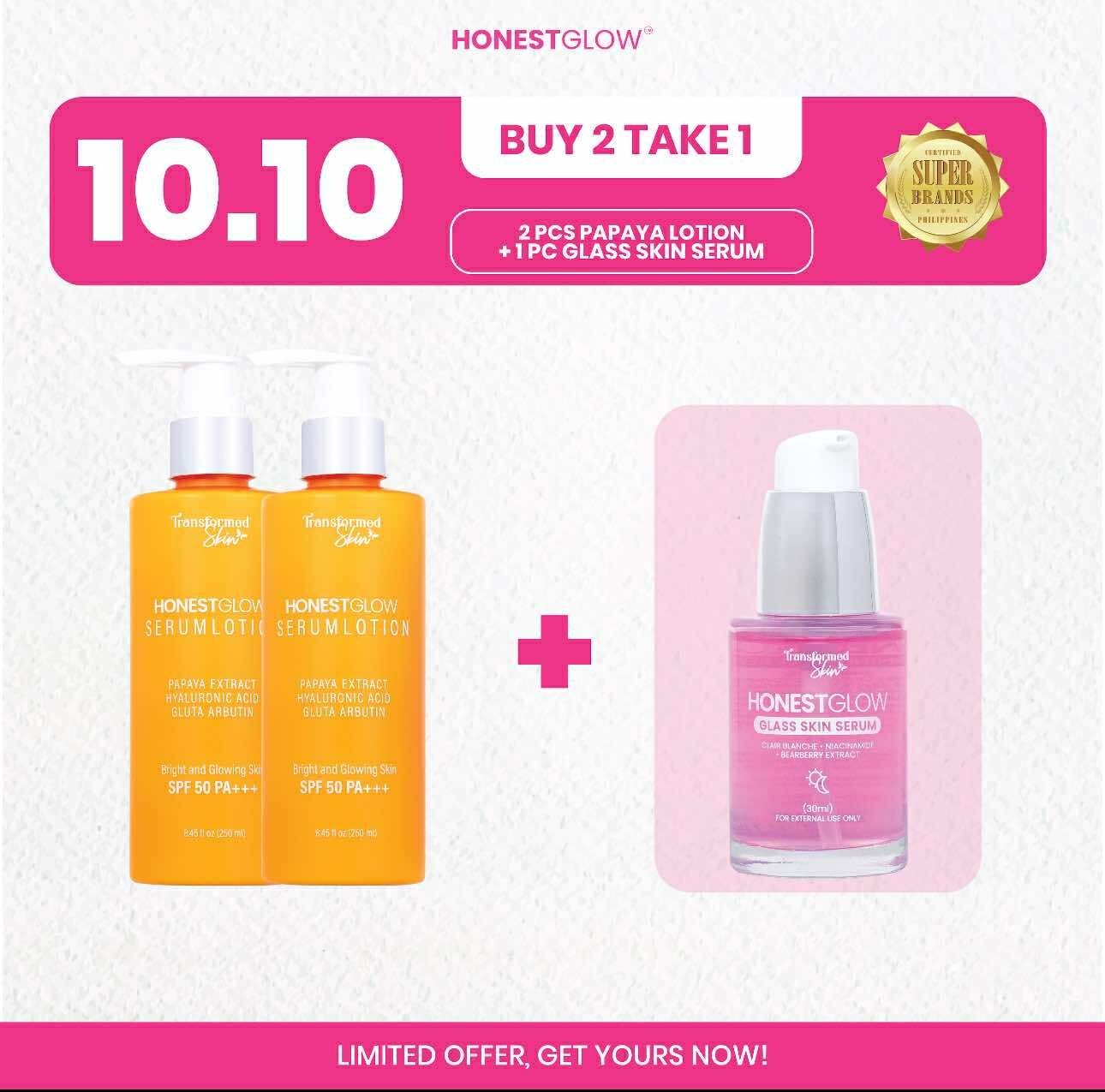 Buy 2 Get 1: 2 Papaya Lotion + Free Serum