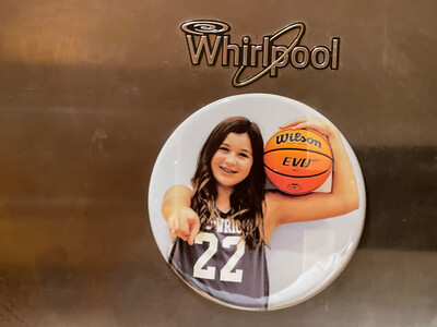 Sports 3.5&quot; Round Photo Magnet