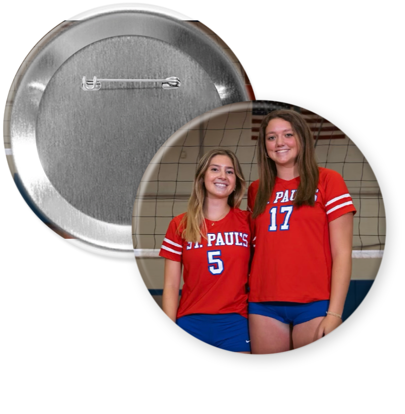 Sports 3.5" Round Photo Button