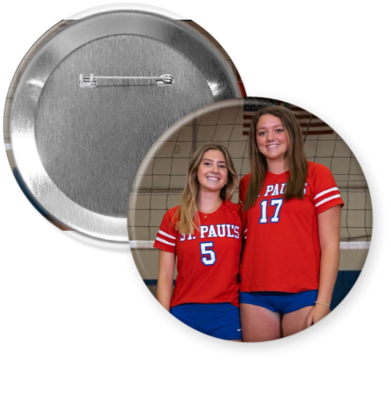 Sports 3.5" Round Photo Button