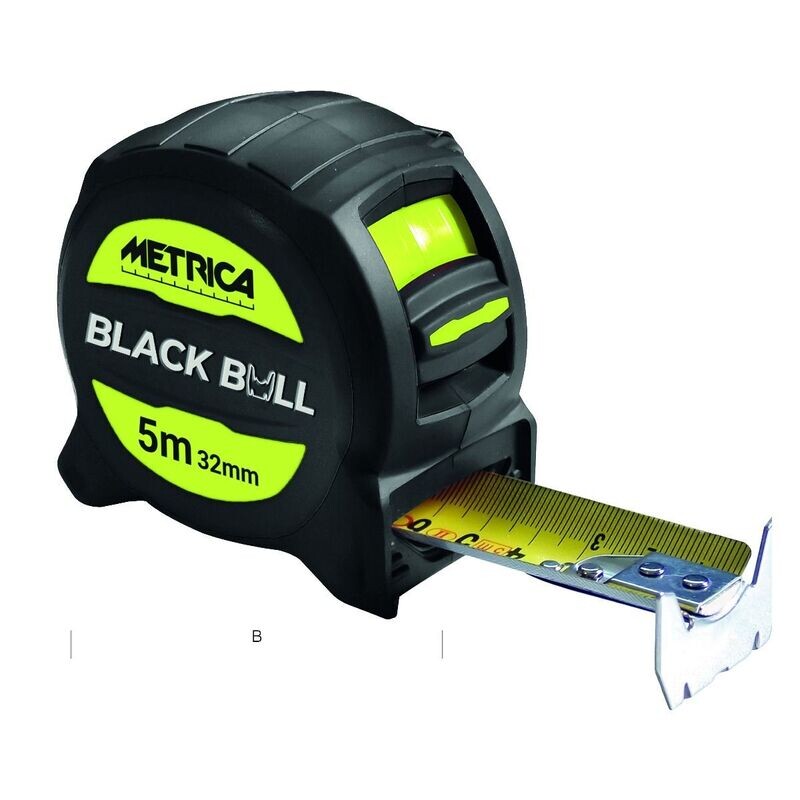 Metro da 5 m (FLESSOMETRO PROFESSIONALE) black bull - METRICA