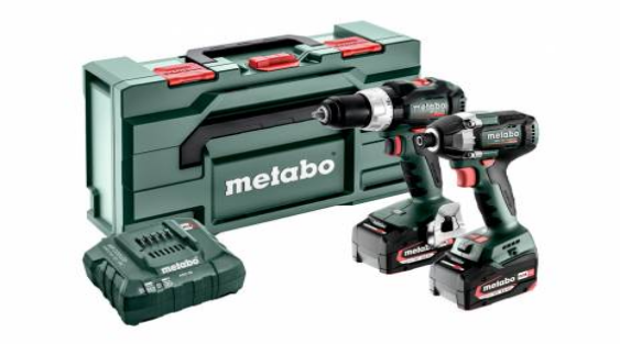 Avvitatore a massa battente a batteria + trapano-avvitatore a percussione a batteria METABO