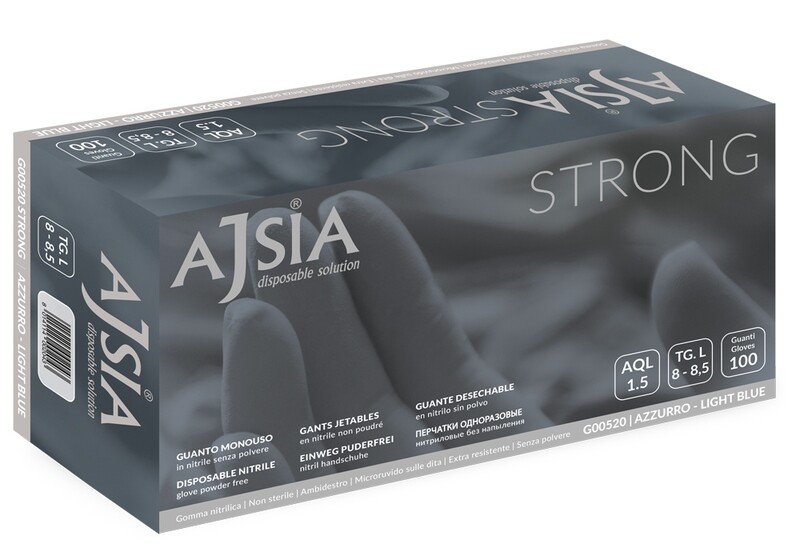 Guanti in mescola di nitrile (STRONG) - AJSIA G00520 - azzurro