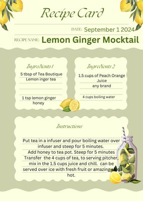 Lemon Ginger Mocktail