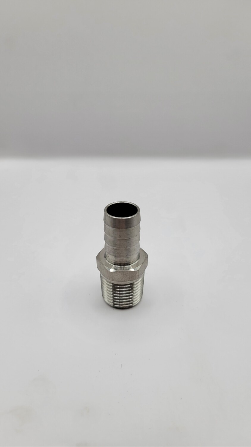 316 SS 5/8" barb x 1/2" MPT