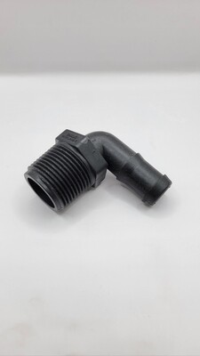 1" MPT x 3/4" Barb, 90 degree, HB100/75-90