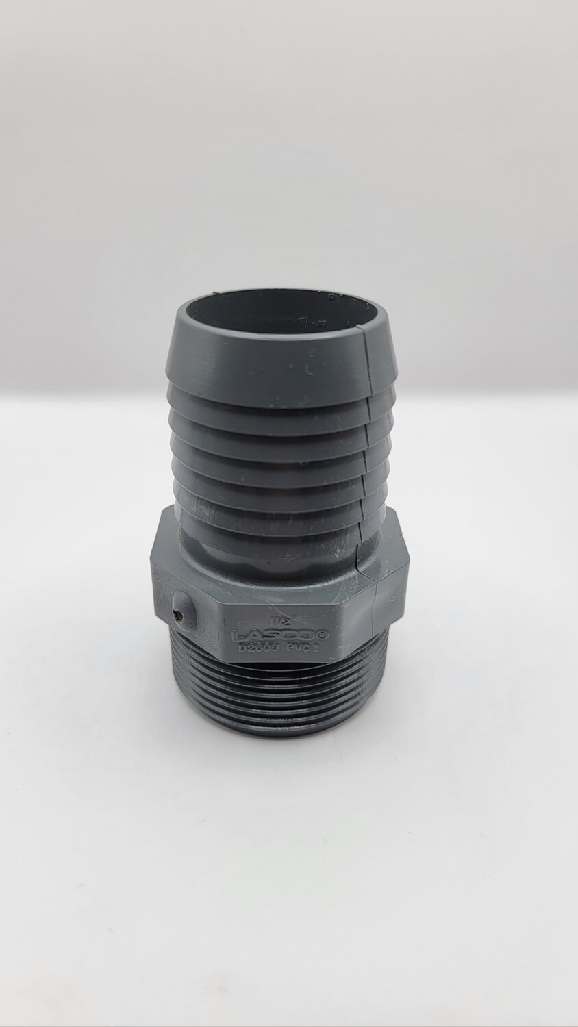 1 1/2" PVC Barb Grey