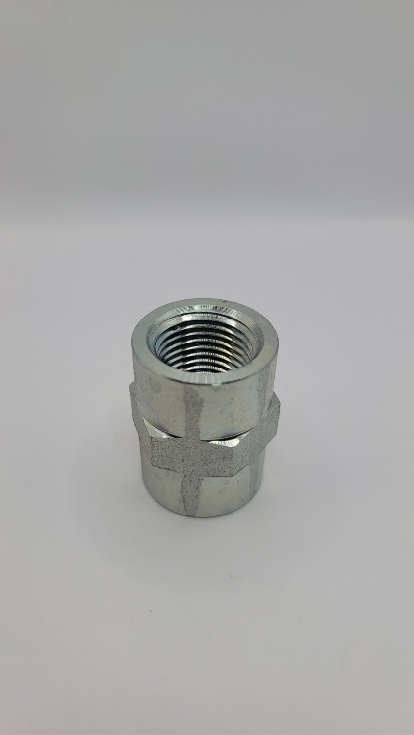 Steel HEX Coupler 1/2" FPT