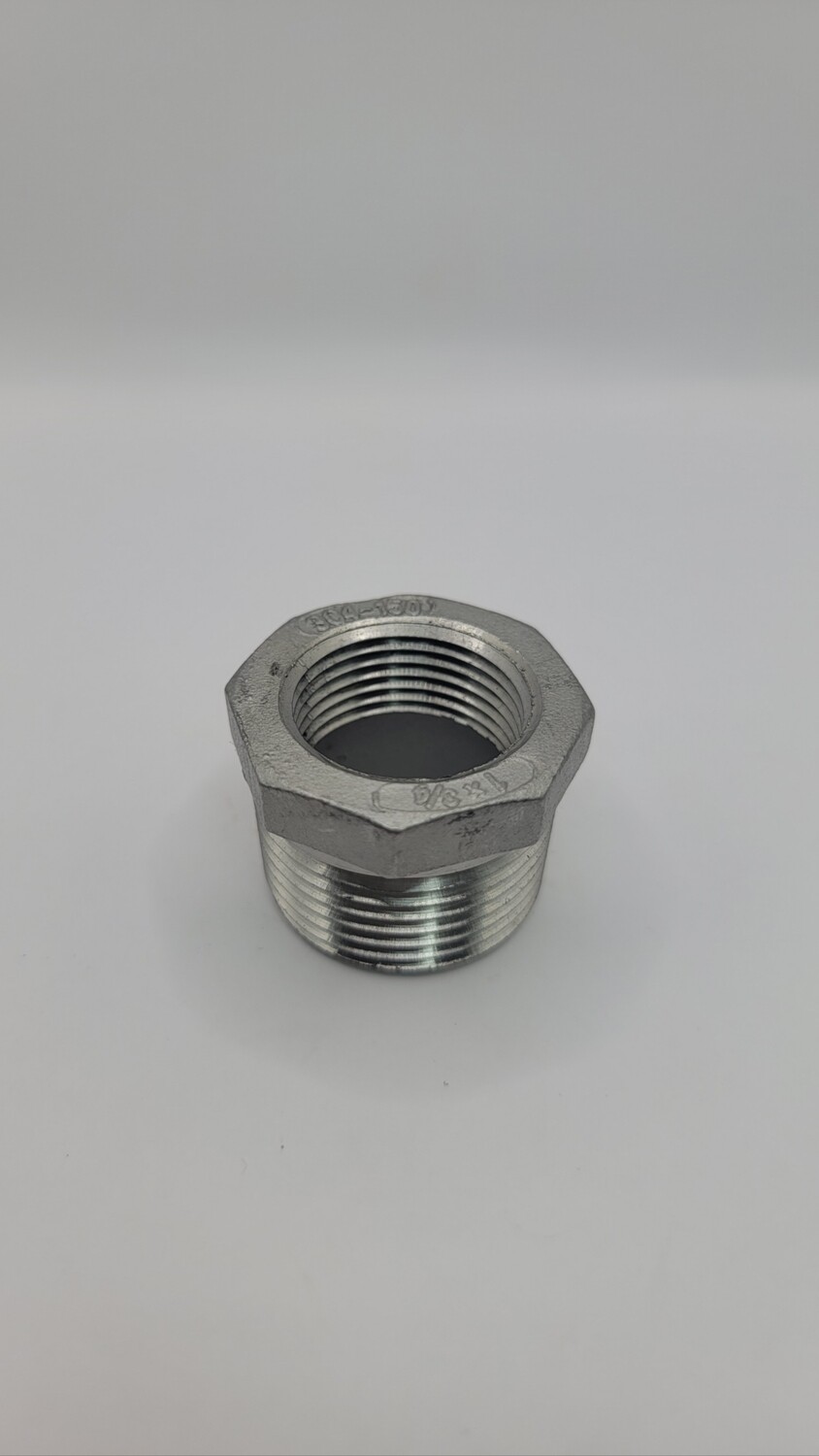 304 SS Bushing 1" MPT x 3/4"FPT
