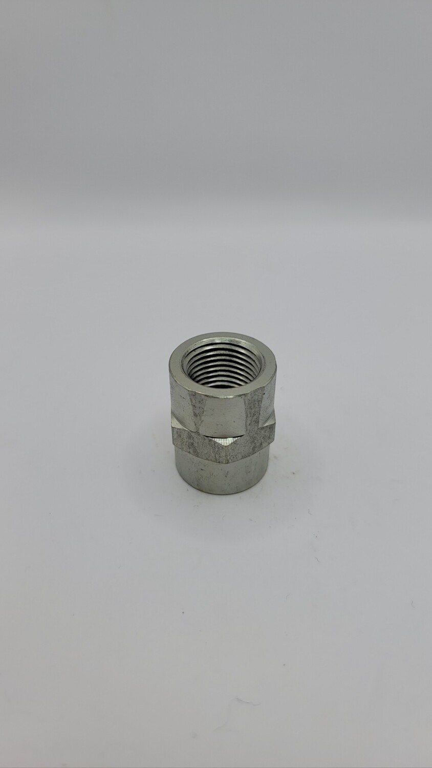 Steel Hex Coupler 3/8 FPT
